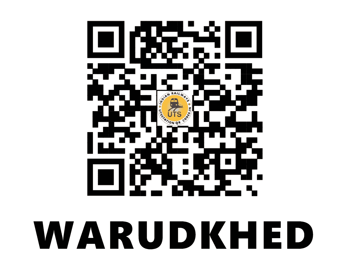 UTS QR Code for WARUDKHED - WRD (CR - MAHARASHTRA)