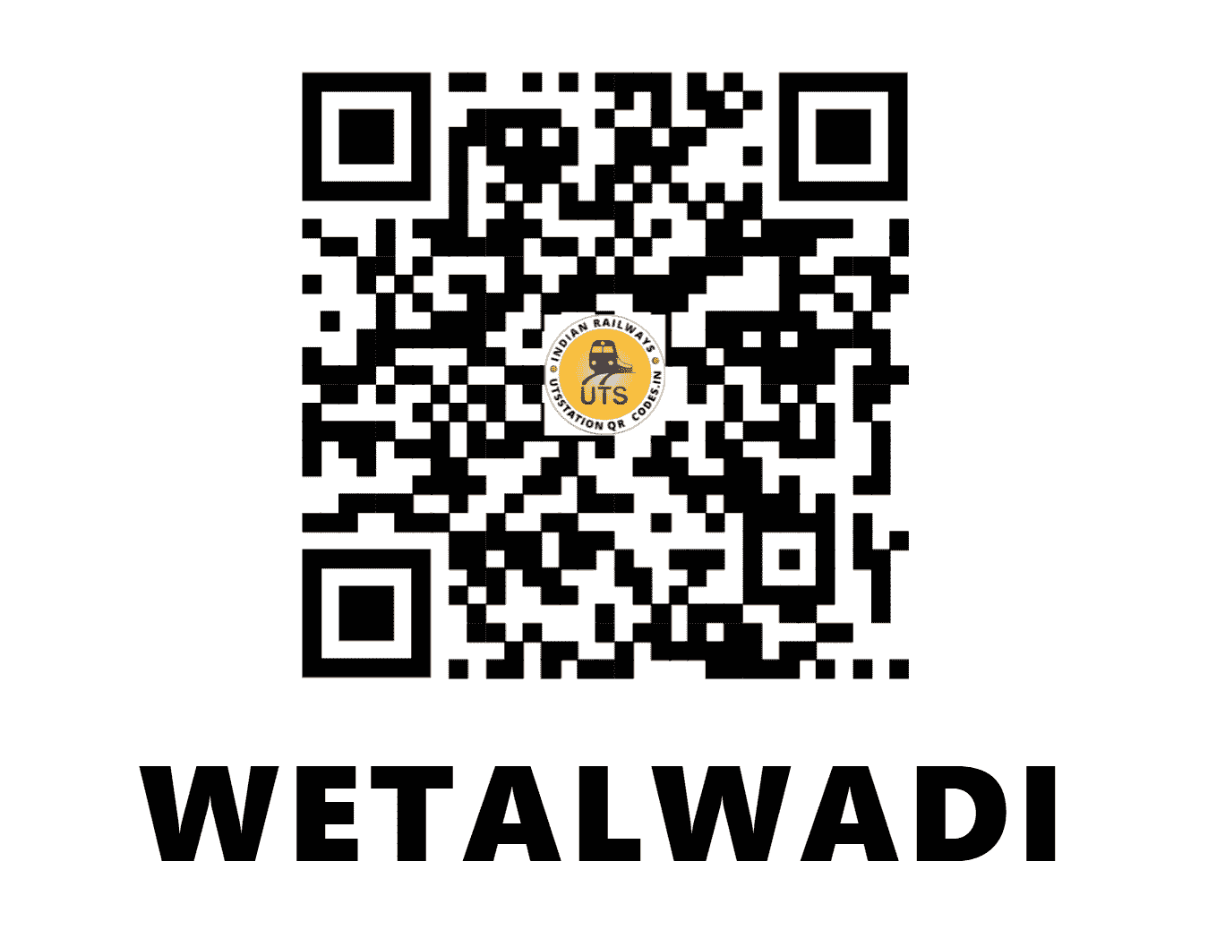 UTS QR Code for WETALWADI - WTWI (CR - MAHARASHTRA)
