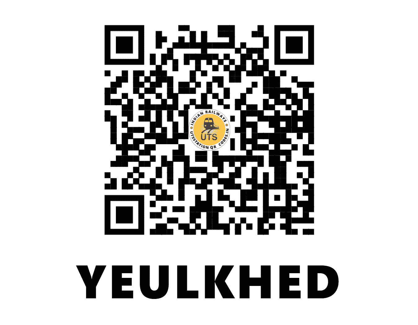 UTS QR Code for YEULKHED - YAD (CR - MAHARASHTRA)