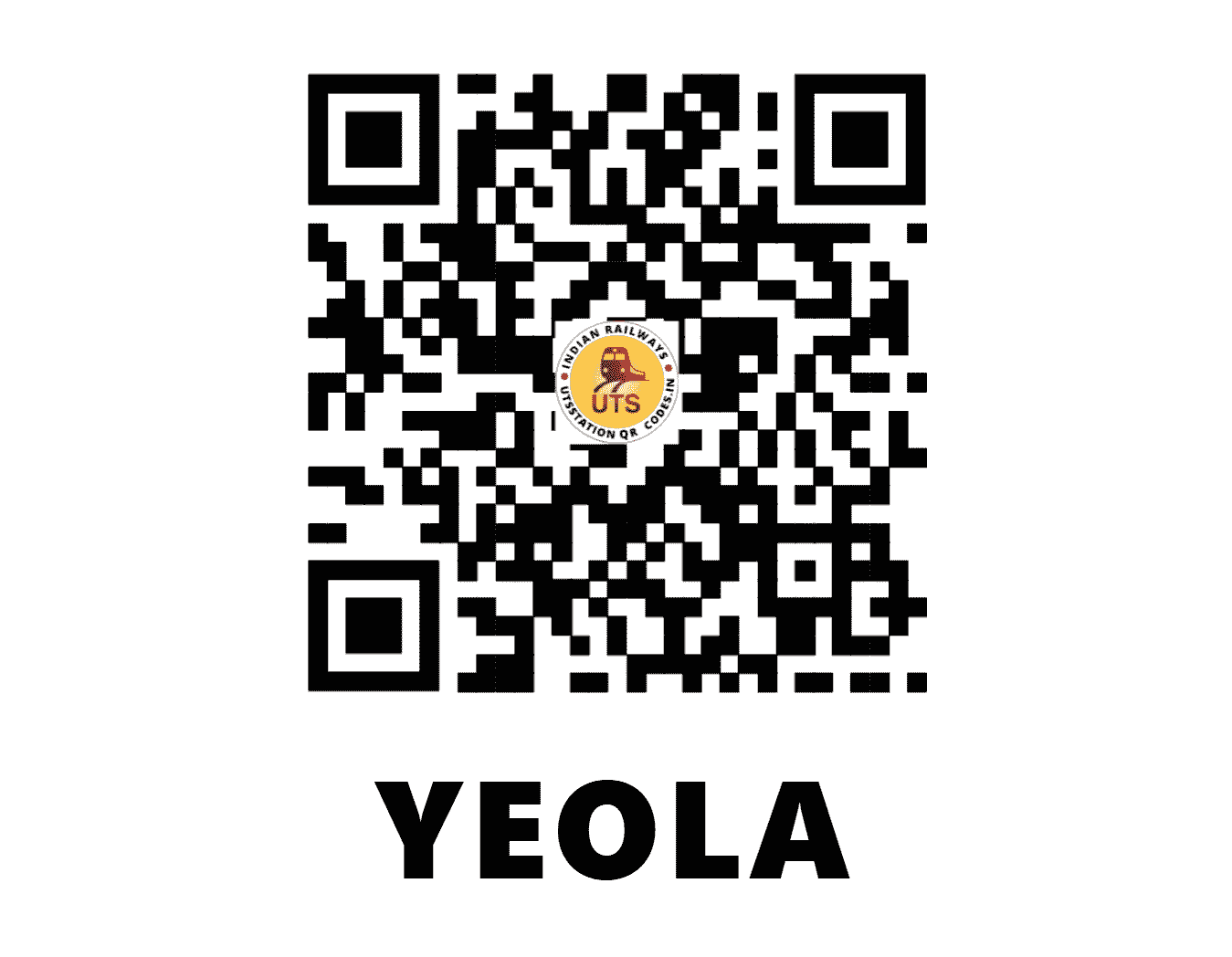 UTS QR Code for YEOLA - YL (CR - MAHARASHTRA)