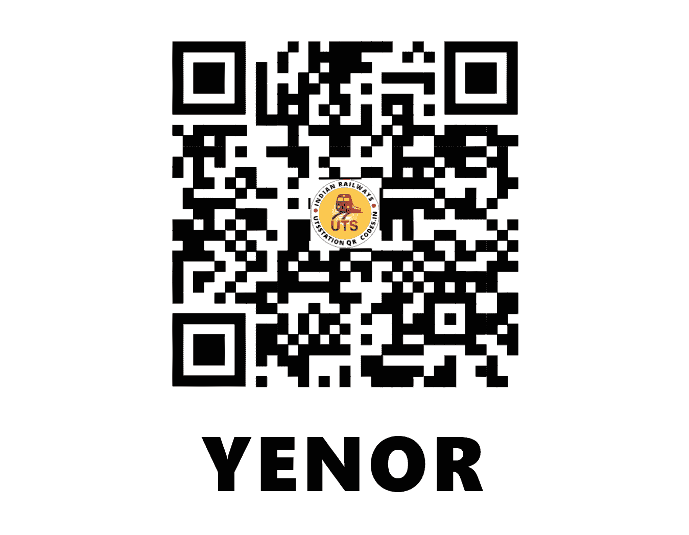 UTS QR Code for YENOR - YNA (CR - MAHARASHTRA)