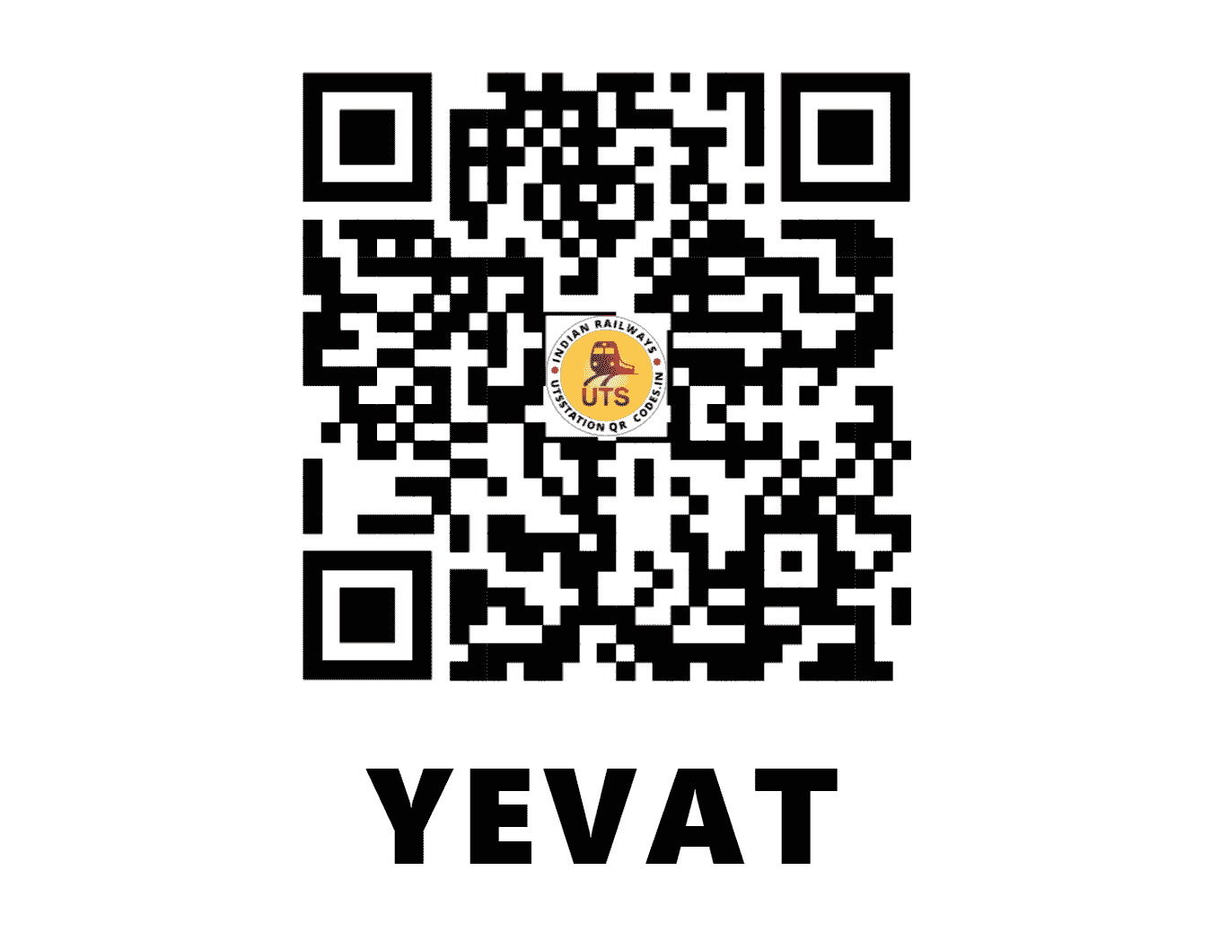 UTS QR Code for YEVAT - YT (CR - MAHARASHTRA)