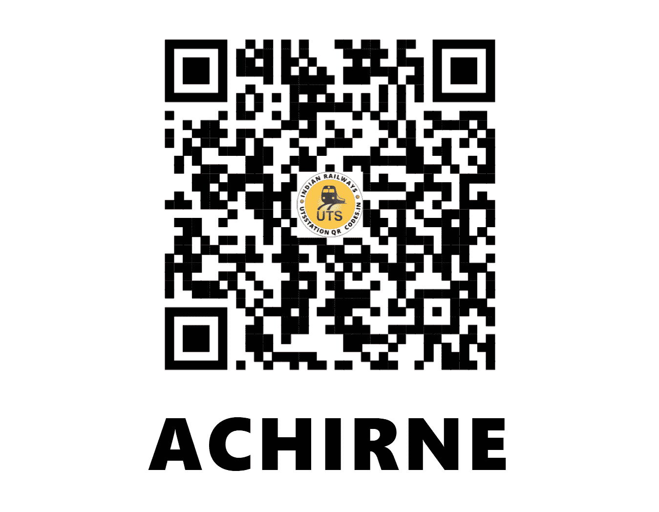 UTS QR Code for ACHIRNE - ACRN (KR - MAHARASHTRA)
