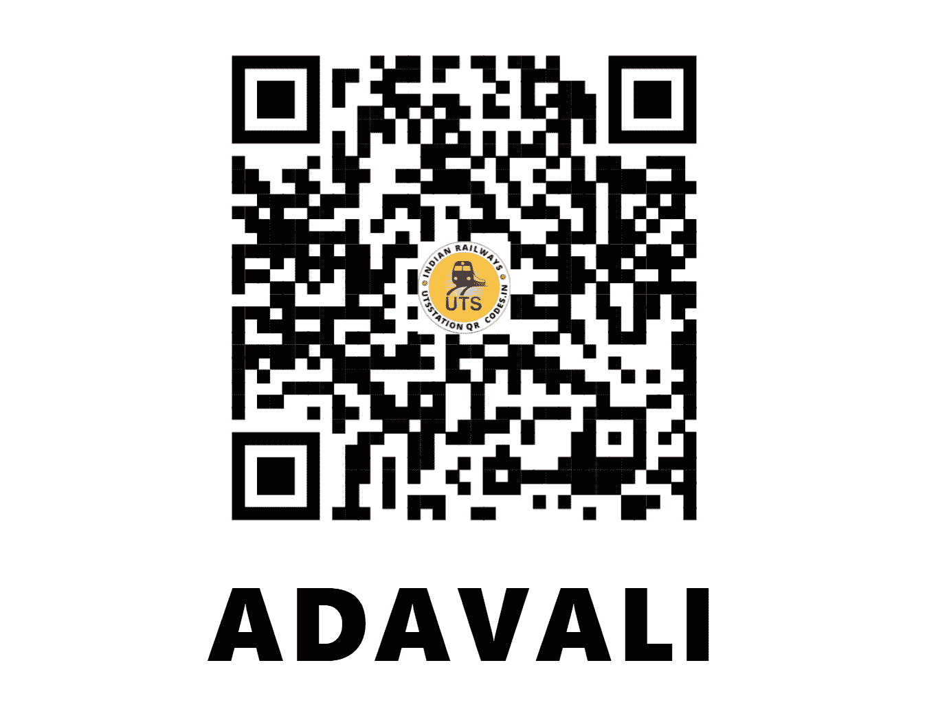 UTS QR Code for ADAVALI - ADVI (KR - MAHARASHTRA)
