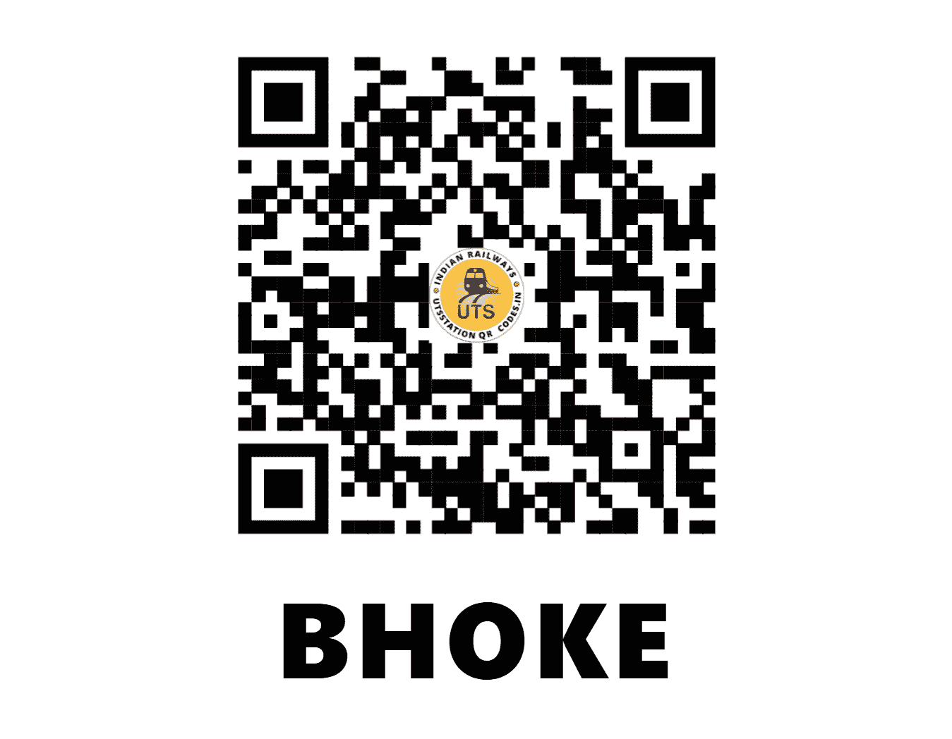 UTS QR Code for BHOKE - BOKE (KR - MAHARASHTRA)