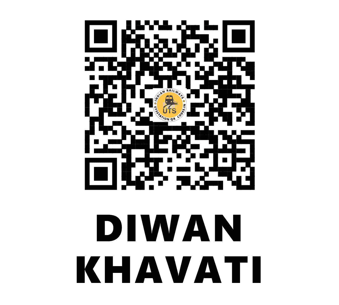 UTS QR Code for DIWAN KHAVATI - DWV (KR - MAHARASHTRA)