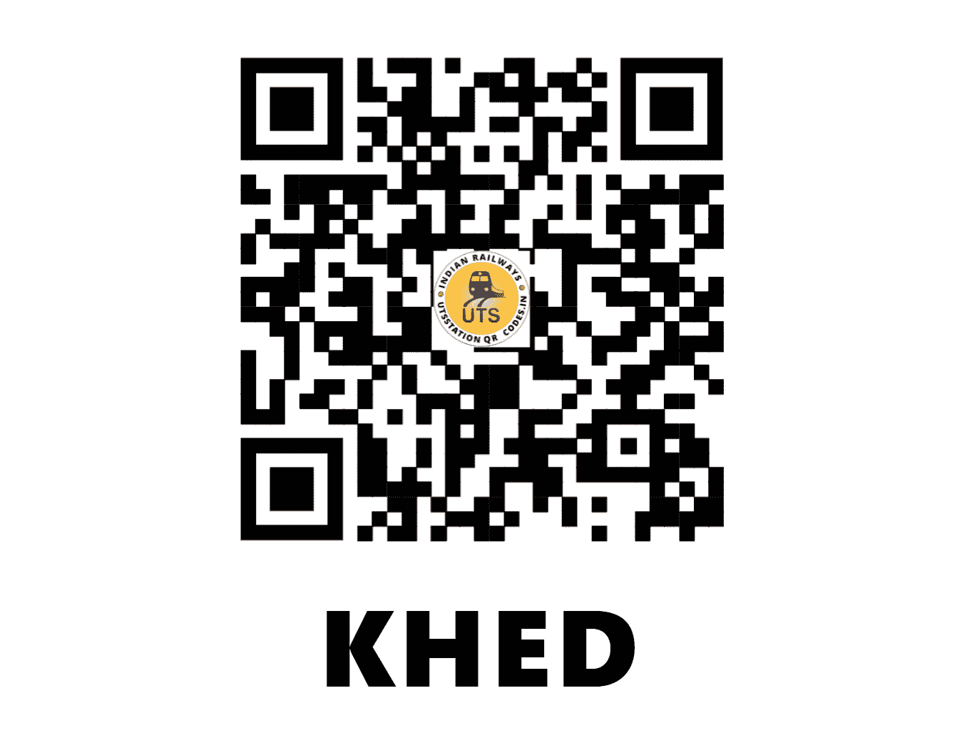 UTS QR Code for KHED - KHED (KR - MAHARASHTRA)