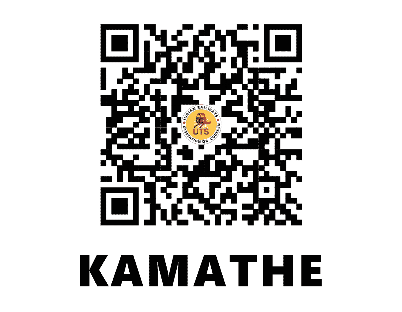 UTS QR Code for KAMATHE - KMAH (KR - MAHARASHTRA)