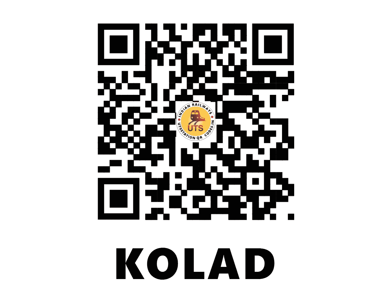 UTS QR Code for KOLAD - KOL (KR - MAHARASHTRA)