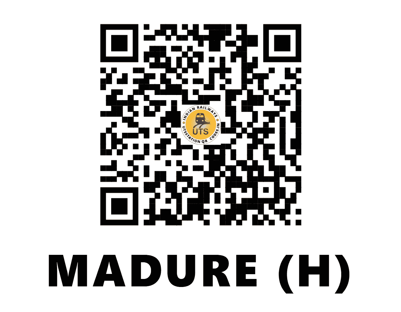 UTS QR Code for MADURE (H) - MADR (KR - MAHARASHTRA)