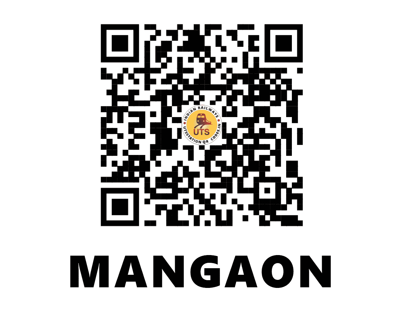 UTS QR Code for MANGAON - MNI (KR - MAHARASHTRA)