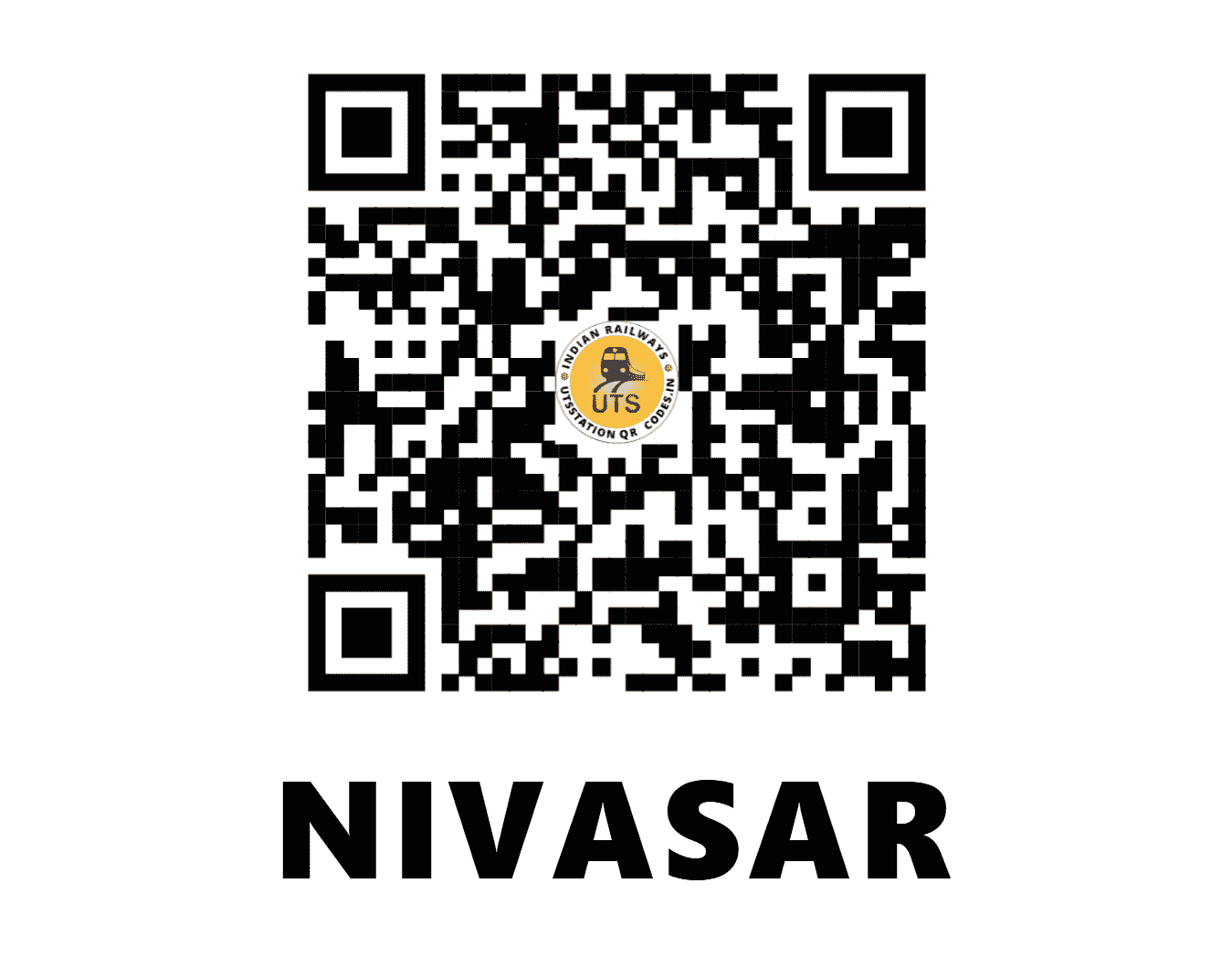 UTS QR Code for NIVASAR - NIV (KR - MAHARASHTRA)