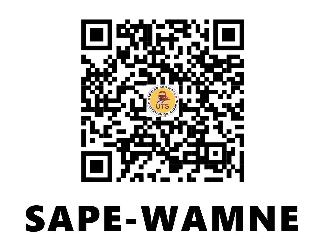 UTS QR Code for SAPE-WAMNE - SAPE (KR - MAHARASHTRA)