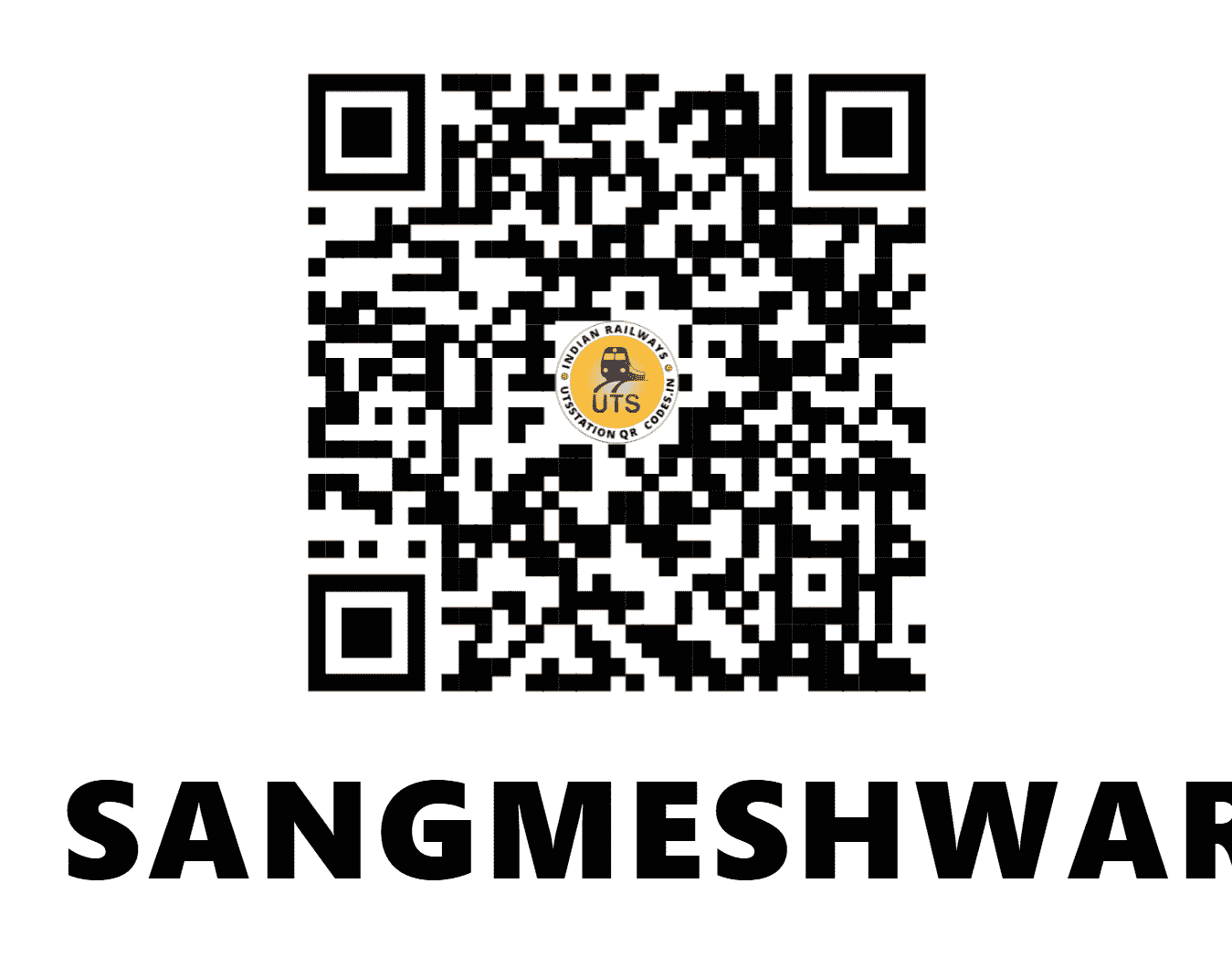 UTS QR Code for SANGMESHWAR - SGR (KR - MAHARASHTRA)