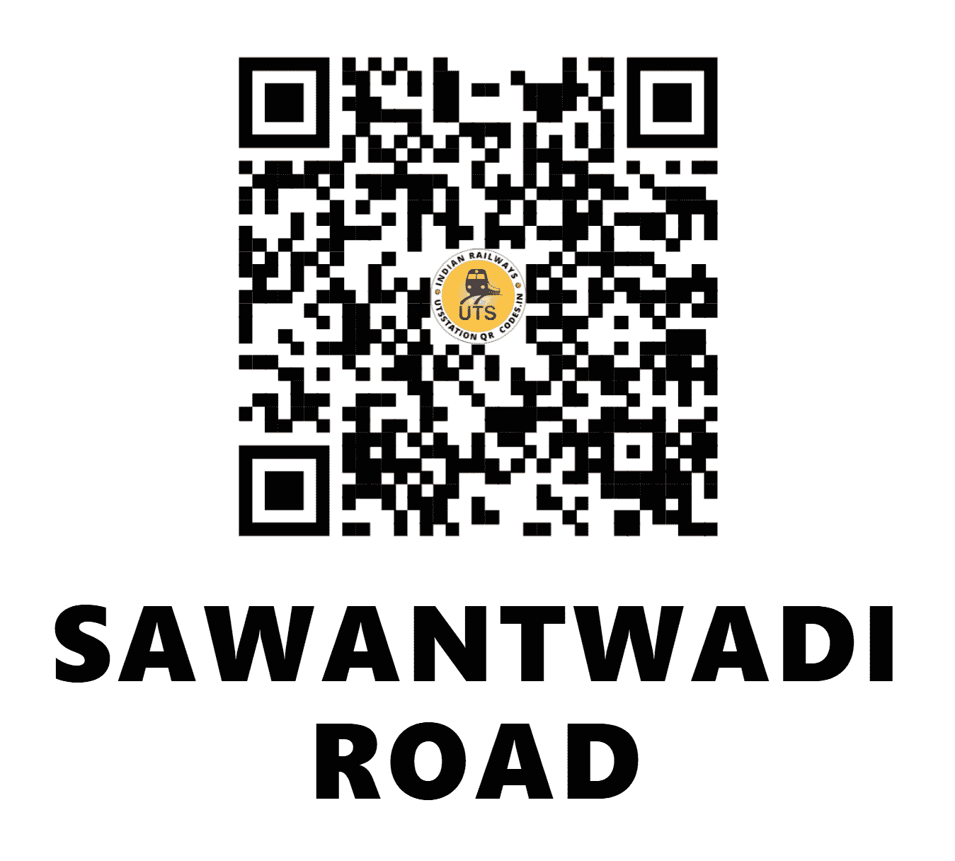 UTS QR Code for SAWANTWADI ROAD - SWV (KR - MAHARASHTRA)
