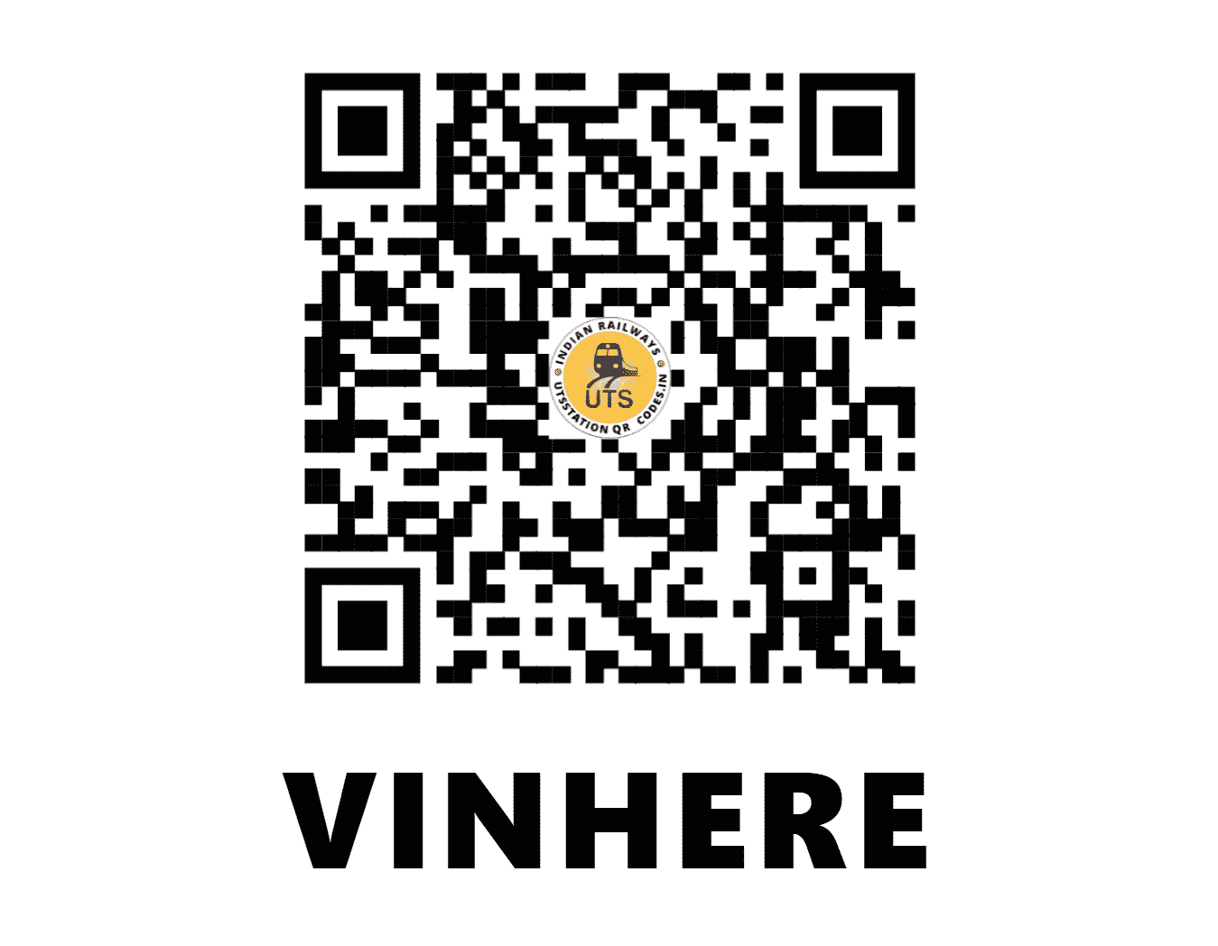 UTS QR Code for VINHERE - VINH (KR - MAHARASHTRA)