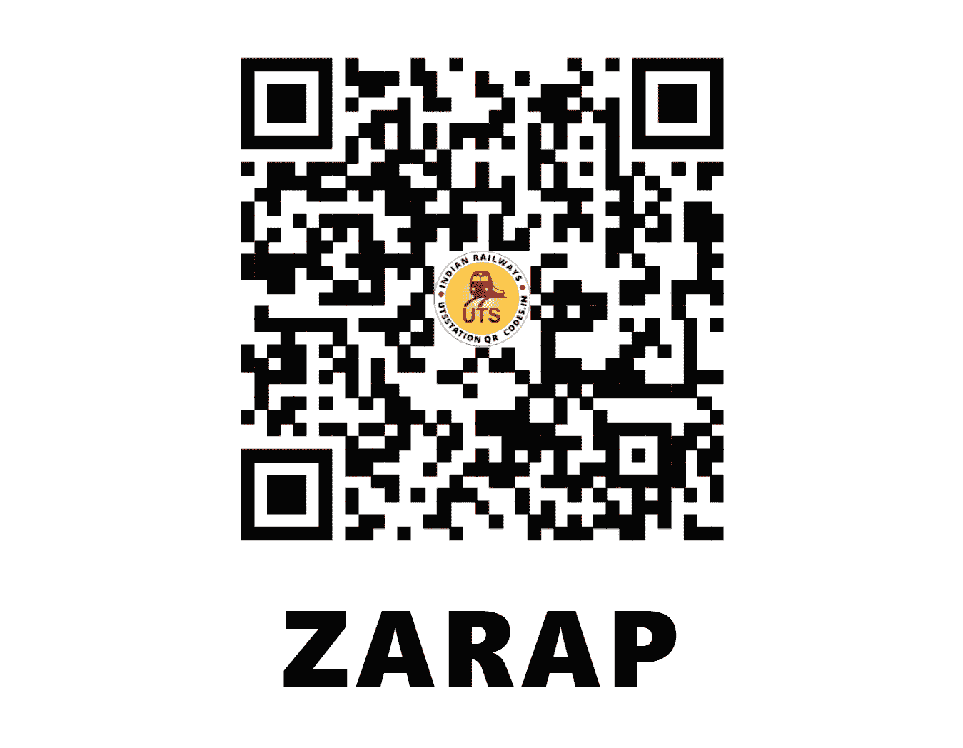 UTS QR Code for ZARAP - ZARP (KR - MAHARASHTRA)