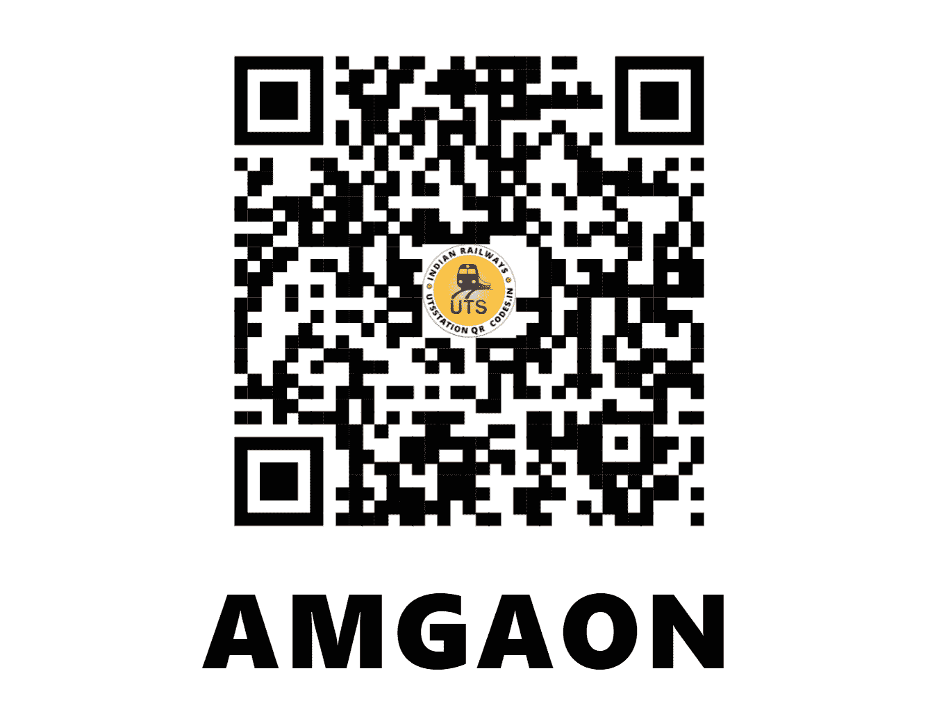 UTS QR Code for AMGAON - AGN (SB - MAHARASHTRA)