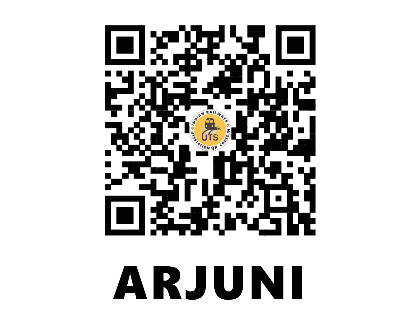 UTS QR Code for ARJUNI - AJU (SB - MAHARASHTRA)