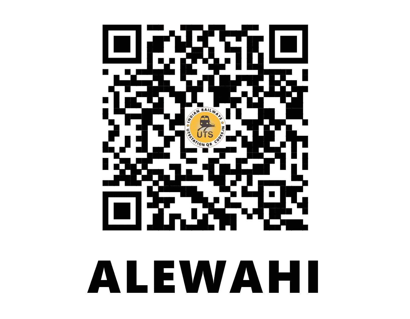 UTS QR Code for ALEWAHI - AWH (SB - MAHARASHTRA)