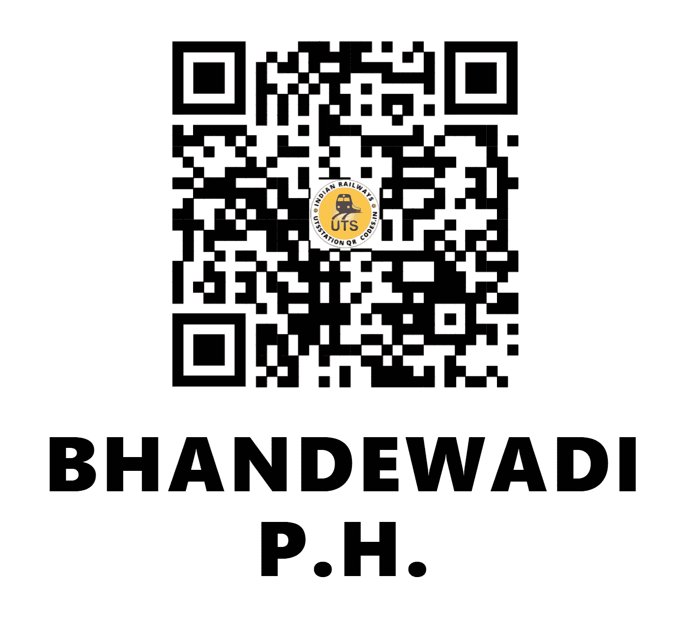 UTS QR Code for BHANDEWADI P.H. - BNWD (SB - MAHARASHTRA)