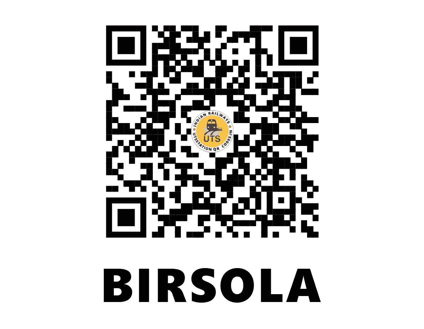 UTS QR Code for BIRSOLA - BRA (SB - MAHARASHTRA)