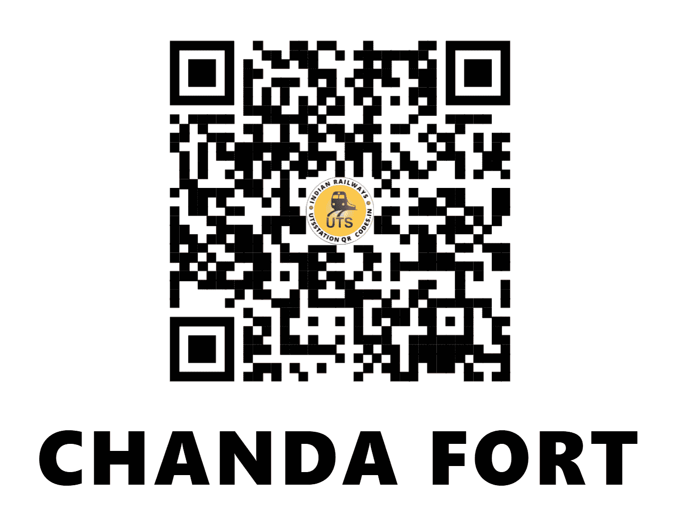 UTS QR Code for CHANDA FORT - CAF (SB - MAHARASHTRA)