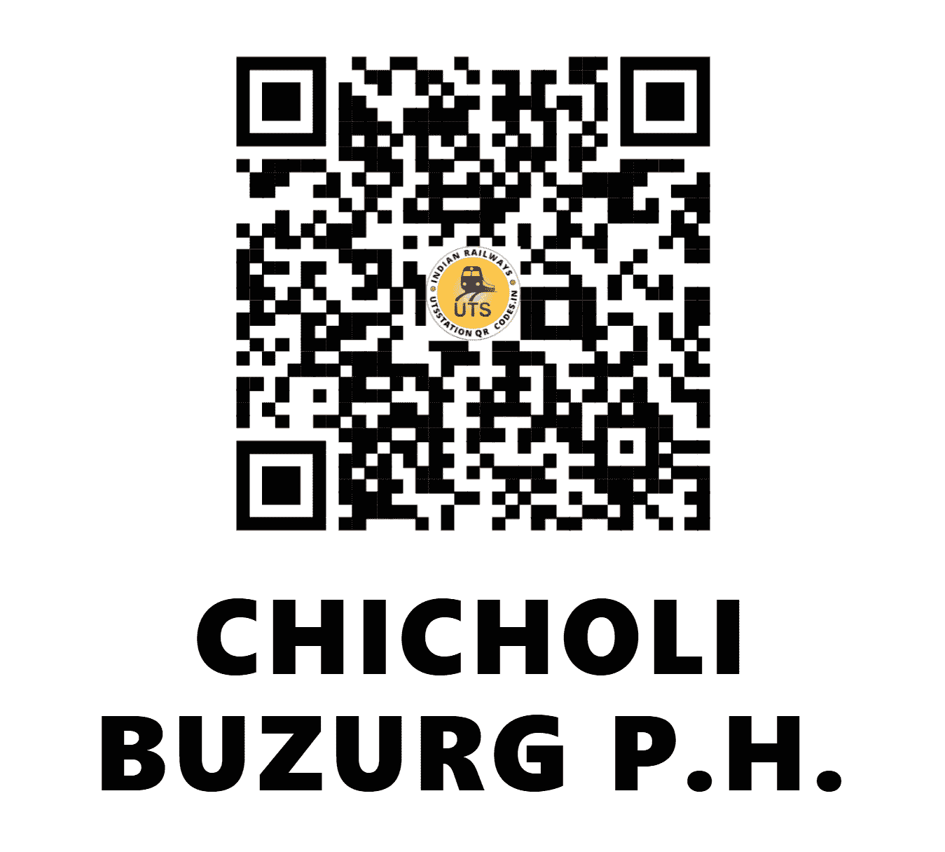 UTS QR Code for CHICHOLI BUZURG P.H. - CCBG (SB - MAHARASHTRA)