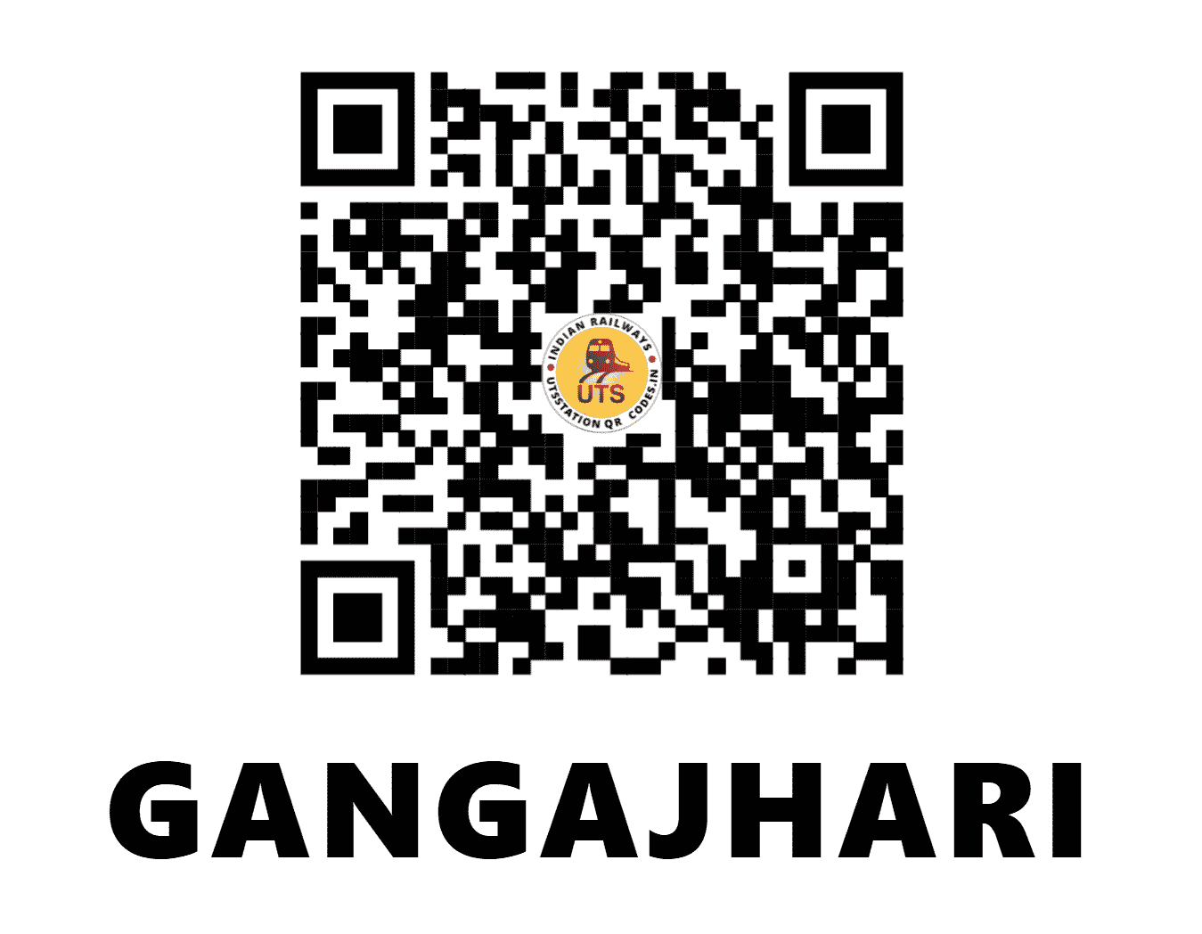UTS QR Code for GANGAJHARI - GJ (SB - MAHARASHTRA)