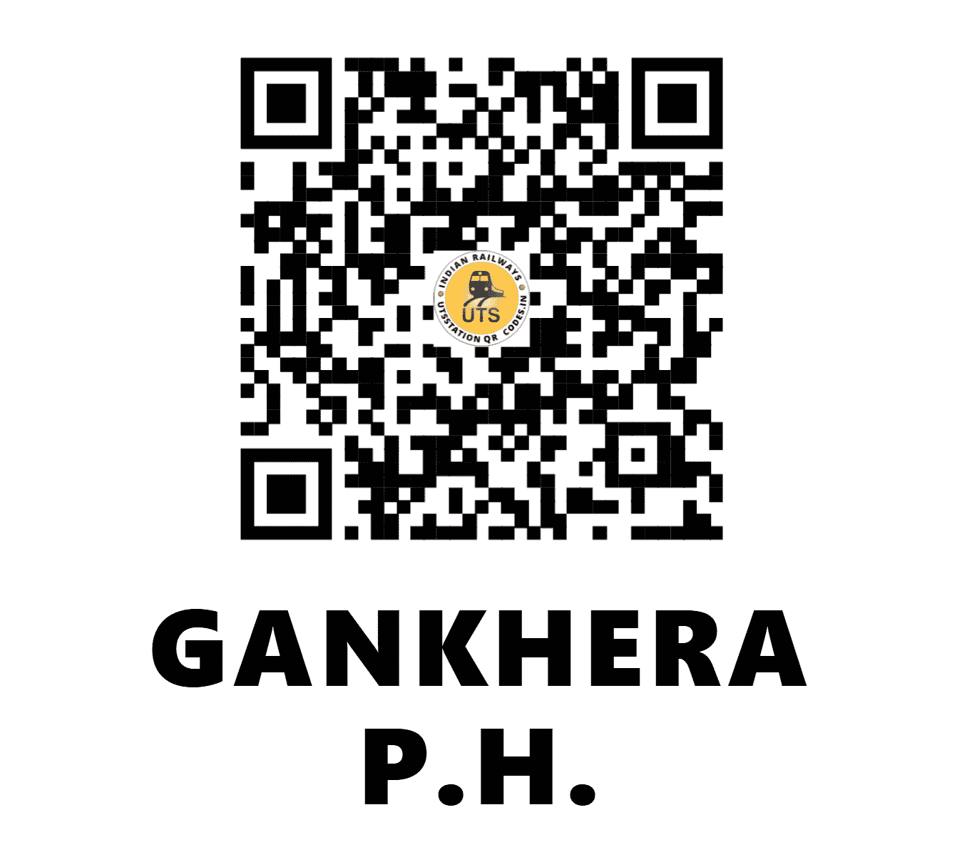 UTS QR Code for GANKHERA P.H. - GKT (SB - MAHARASHTRA)