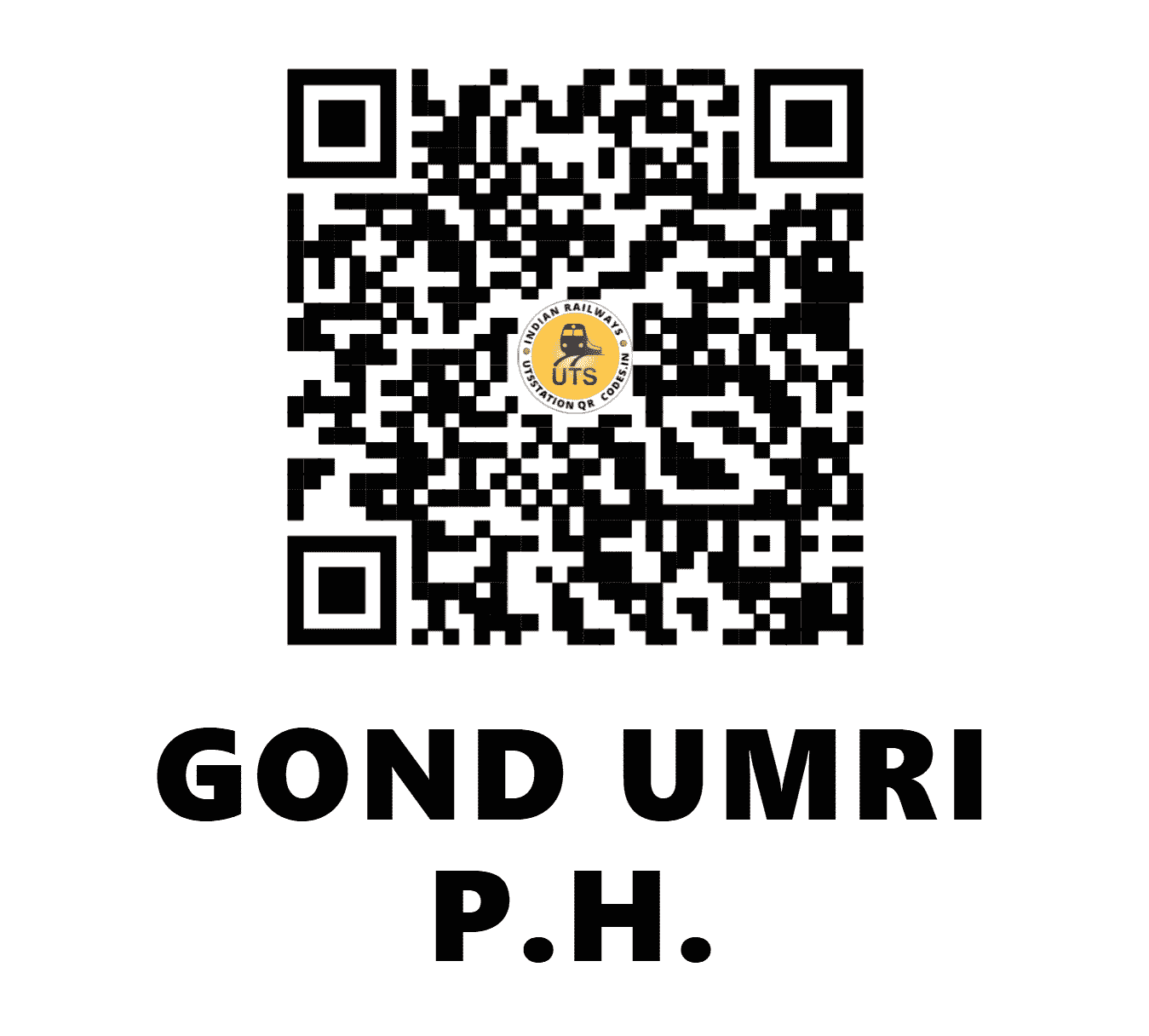 UTS QR Code for GOND UMRI P.H. - GMI (SB - MAHARASHTRA)