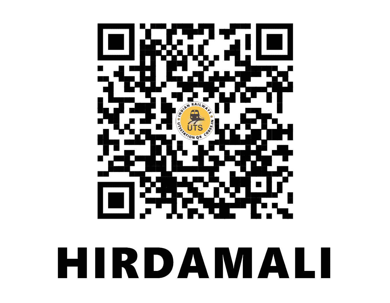 UTS QR Code for HIRDAMALI - HDM (SB - MAHARASHTRA)