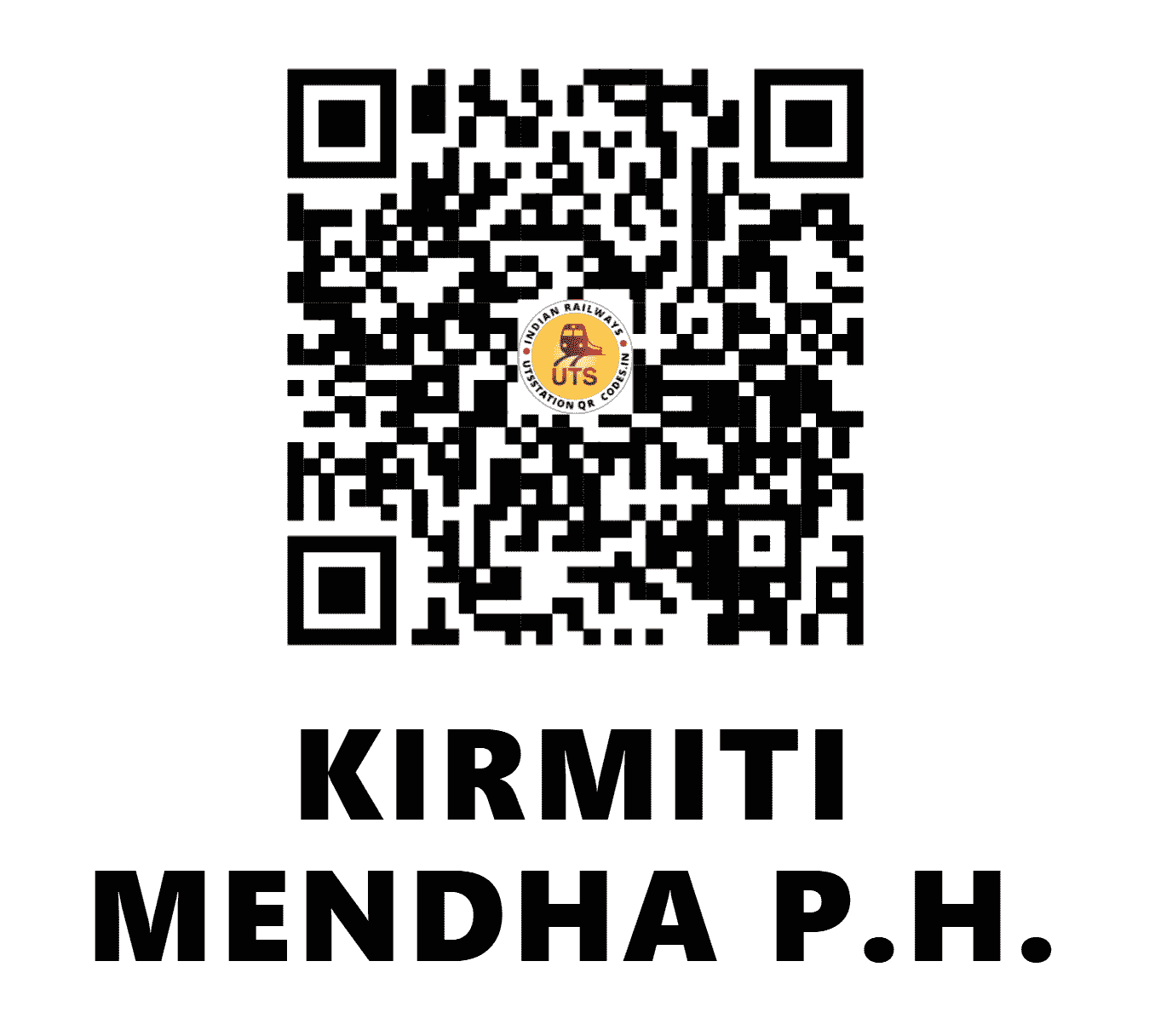 UTS QR Code for KIRMITI MENDHA P.H. - KMMD (SB - MAHARASHTRA)