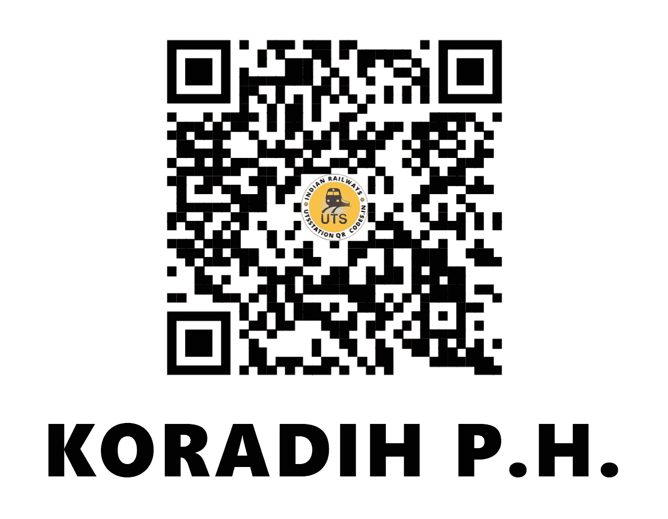 UTS QR Code for KORADIH P.H. - KRDH (SB - MAHARASHTRA)