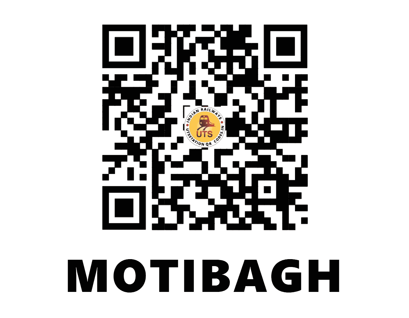 UTS QR Code for MOTIBAGH - MIB (SB - MAHARASHTRA)