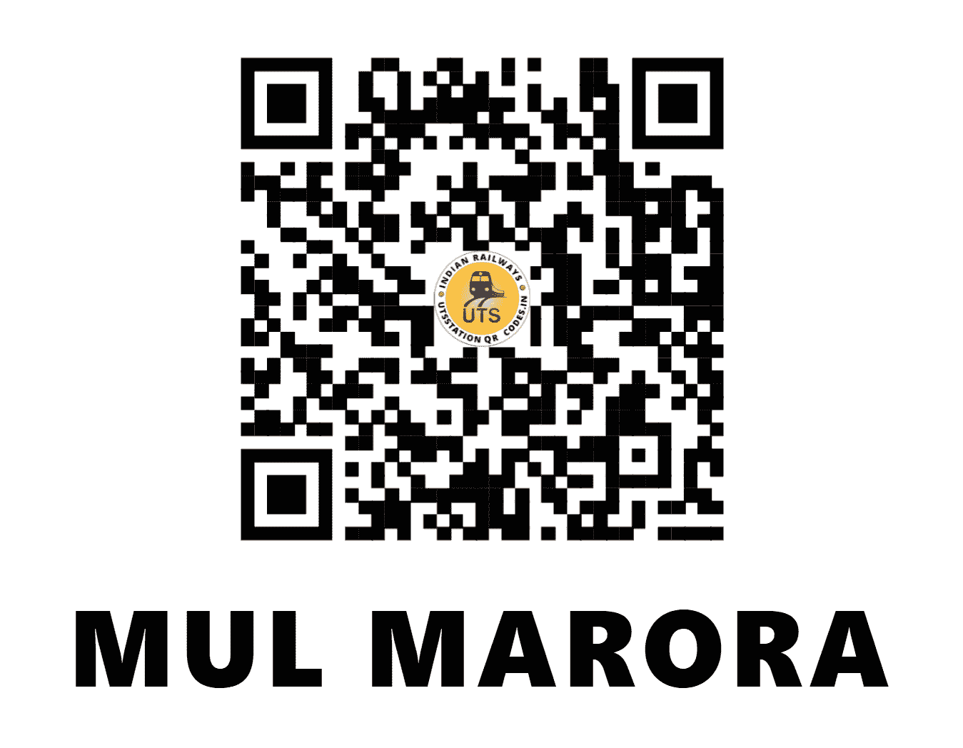 UTS QR Code for MUL MARORA - MME (SB - MAHARASHTRA)