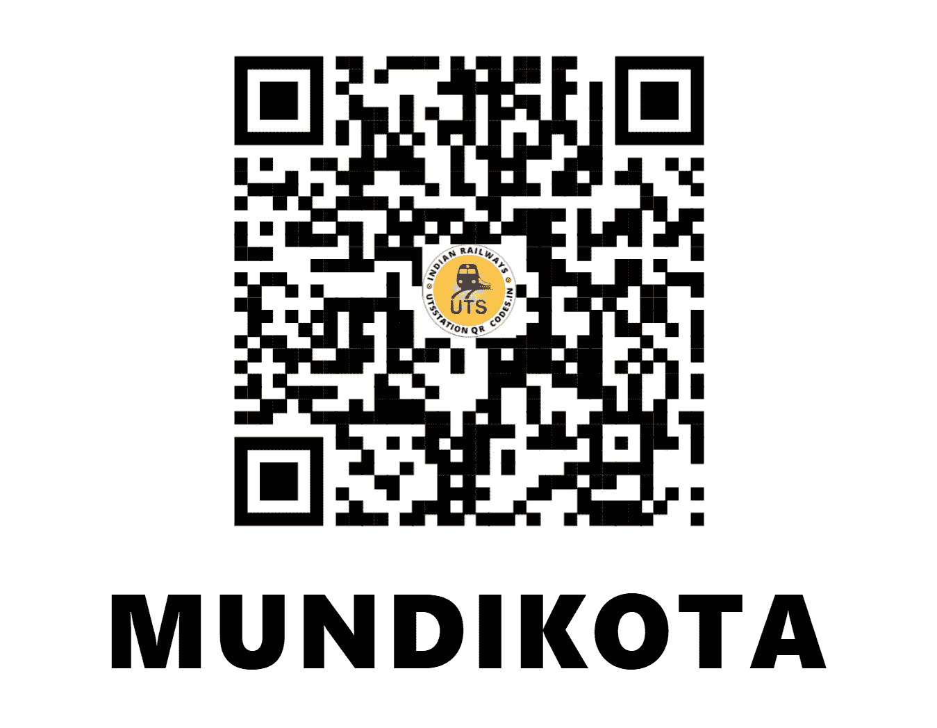 UTS QR Code for MUNDIKOTA - MNU (SB - MAHARASHTRA)