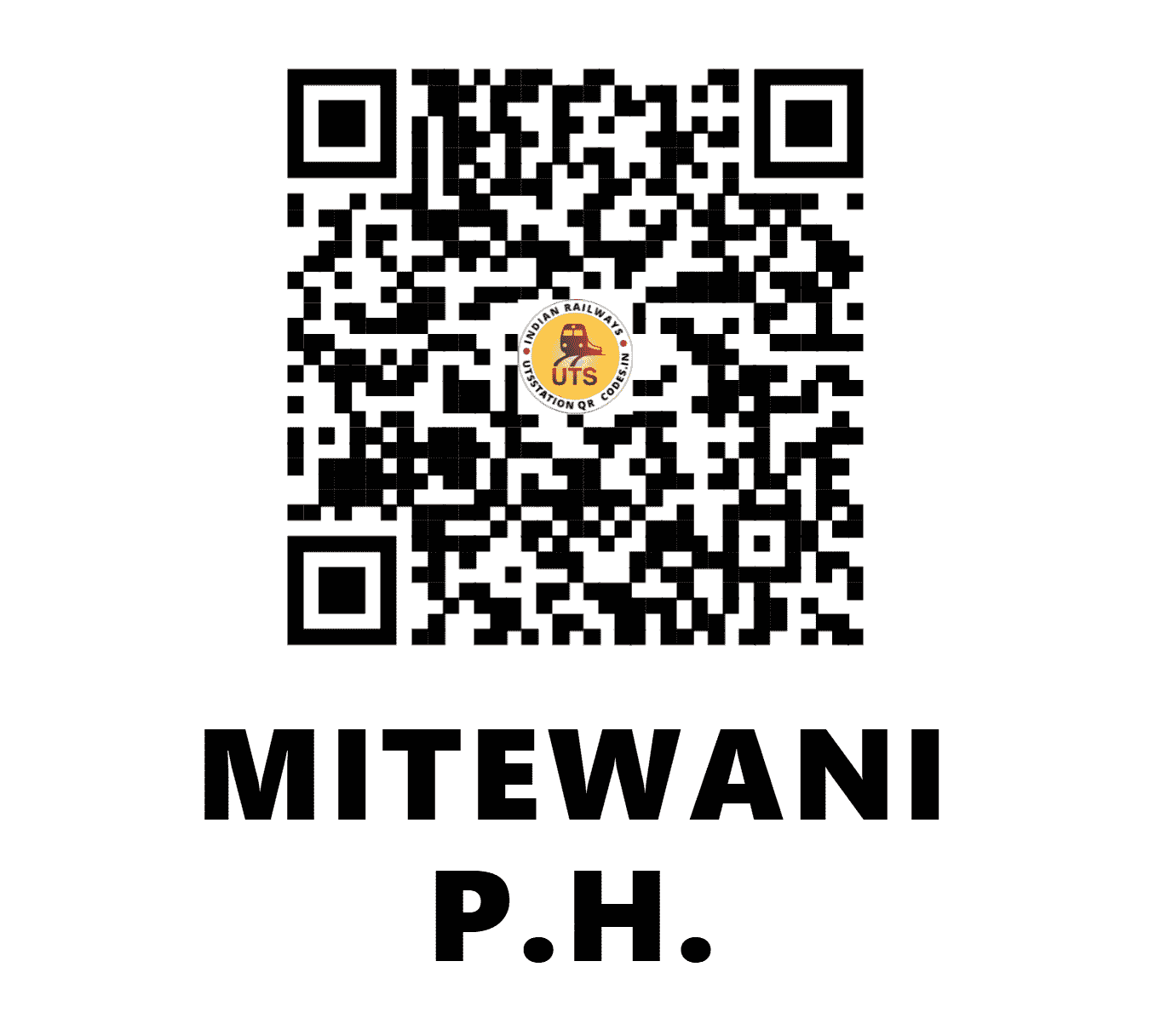 UTS QR Code for MITEWANI P.H. - MTWN (SB - MAHARASHTRA)