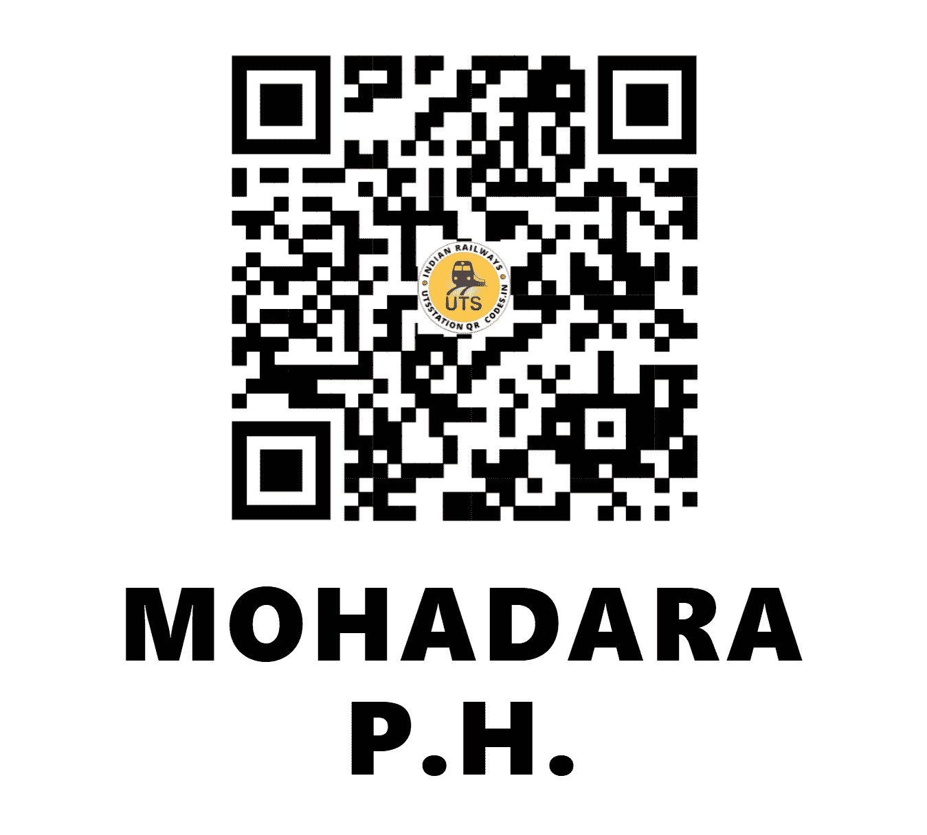 UTS QR Code for MOHADARA P.H. - MXZ (SB - MAHARASHTRA)