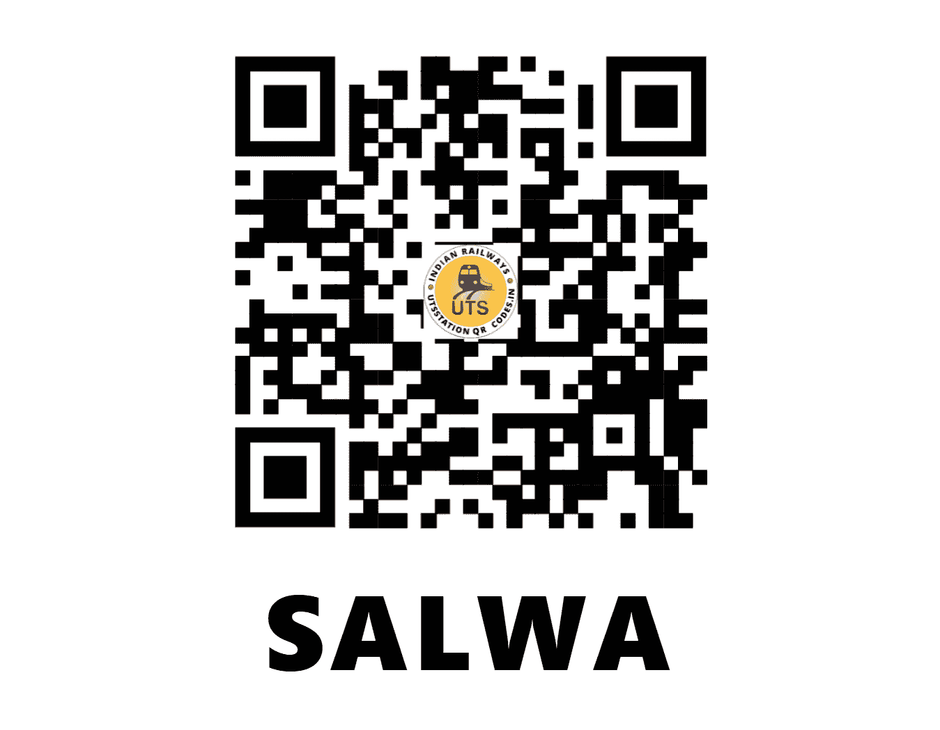UTS QR Code for SALWA - SAL (SB - MAHARASHTRA)