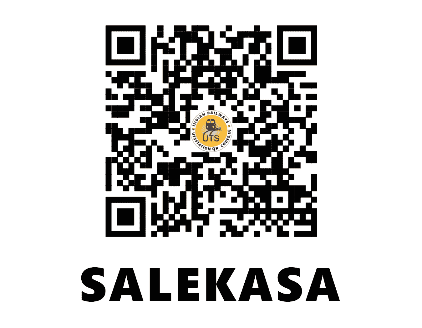 UTS QR Code for SALEKASA - SKS (SB - MAHARASHTRA)