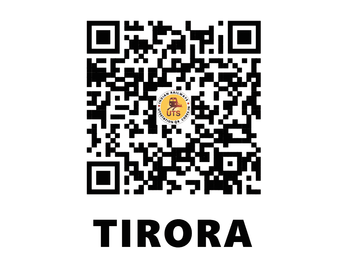 UTS QR Code for TIRORA - TRO (SB - MAHARASHTRA)