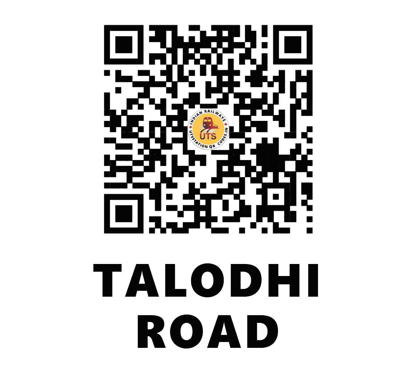 UTS QR Code for TALODHI ROAD - TUD (SB - MAHARASHTRA)