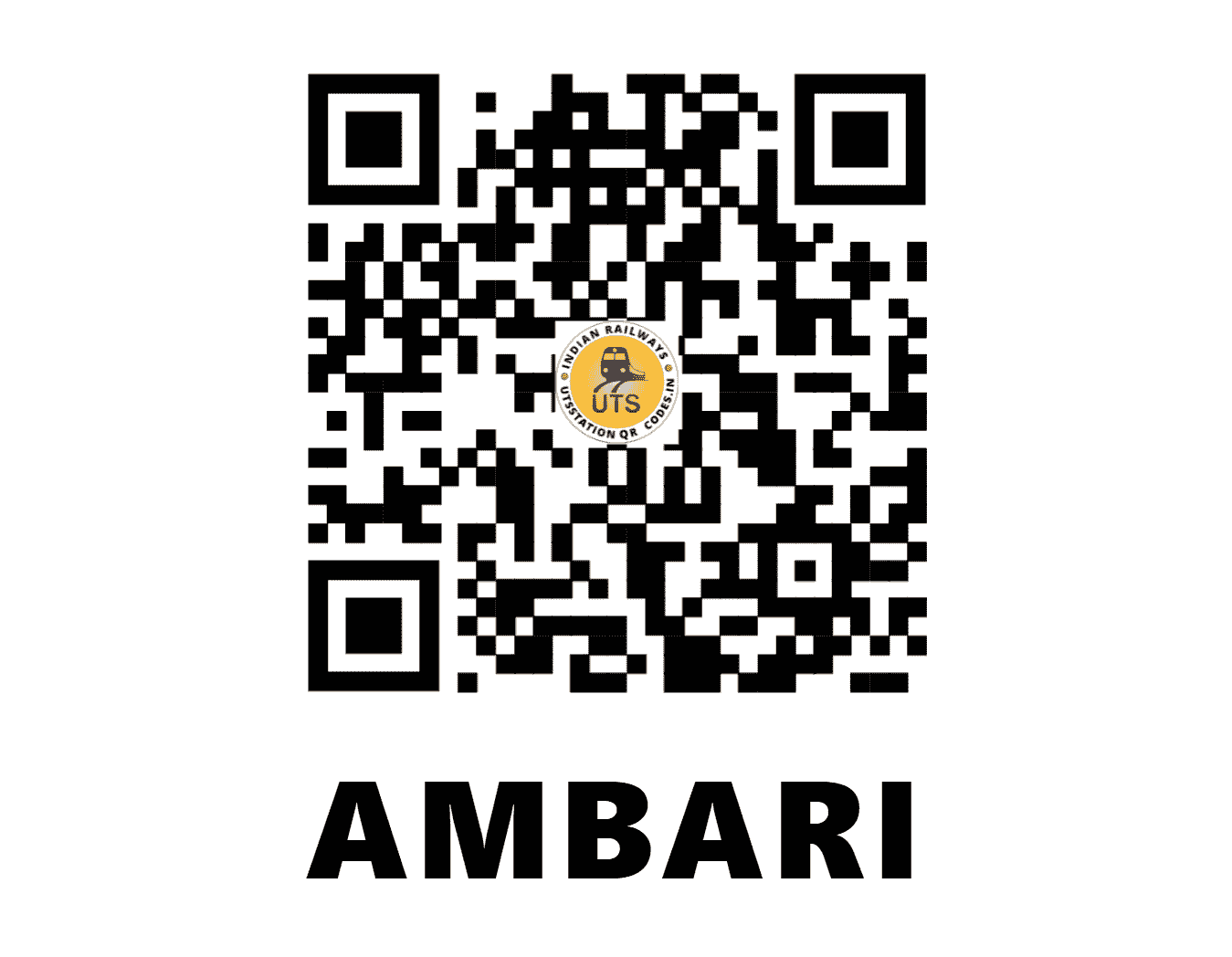 UTS QR Code for AMBARI - ABX (SC - MAHARASHTRA)
