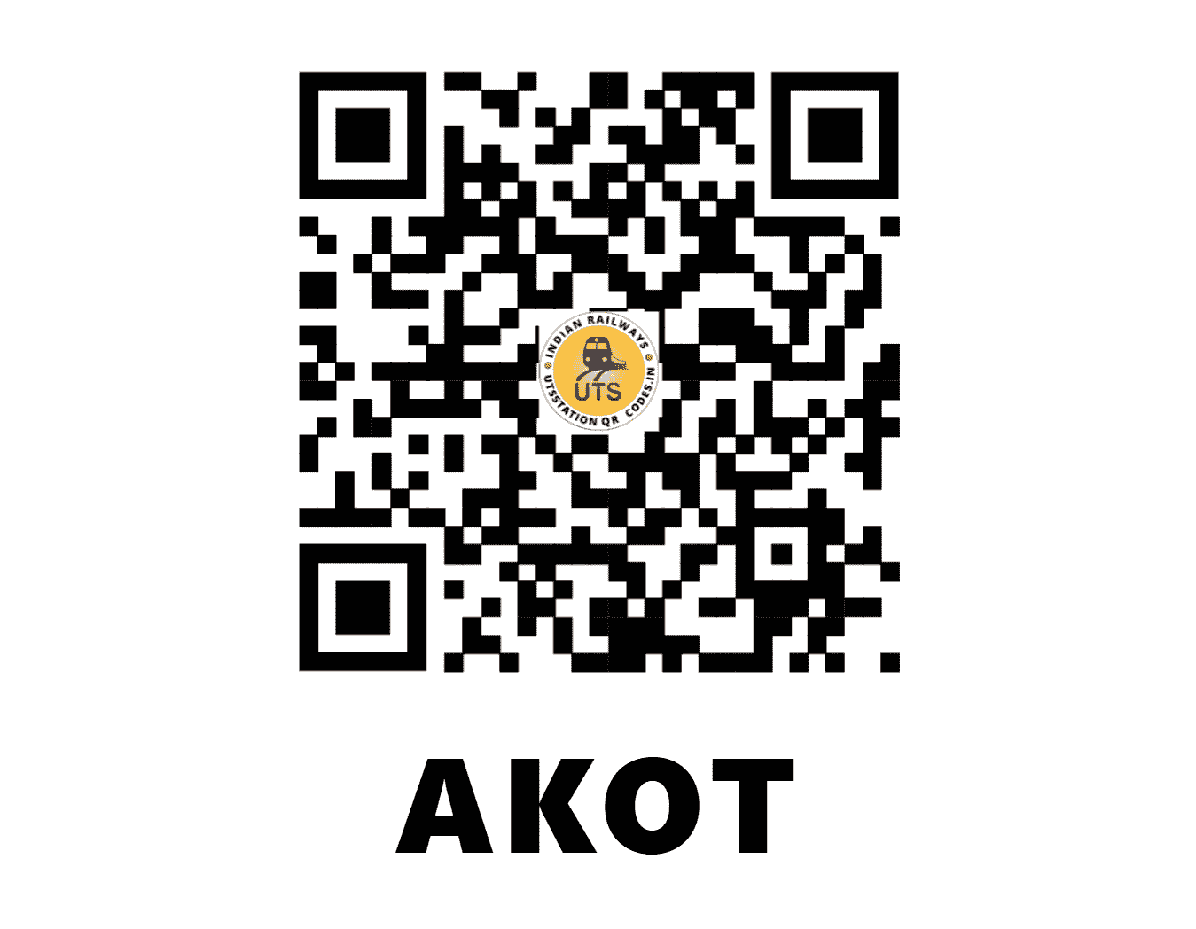 UTS QR Code for AKOT - AKOT (SC - MAHARASHTRA)
