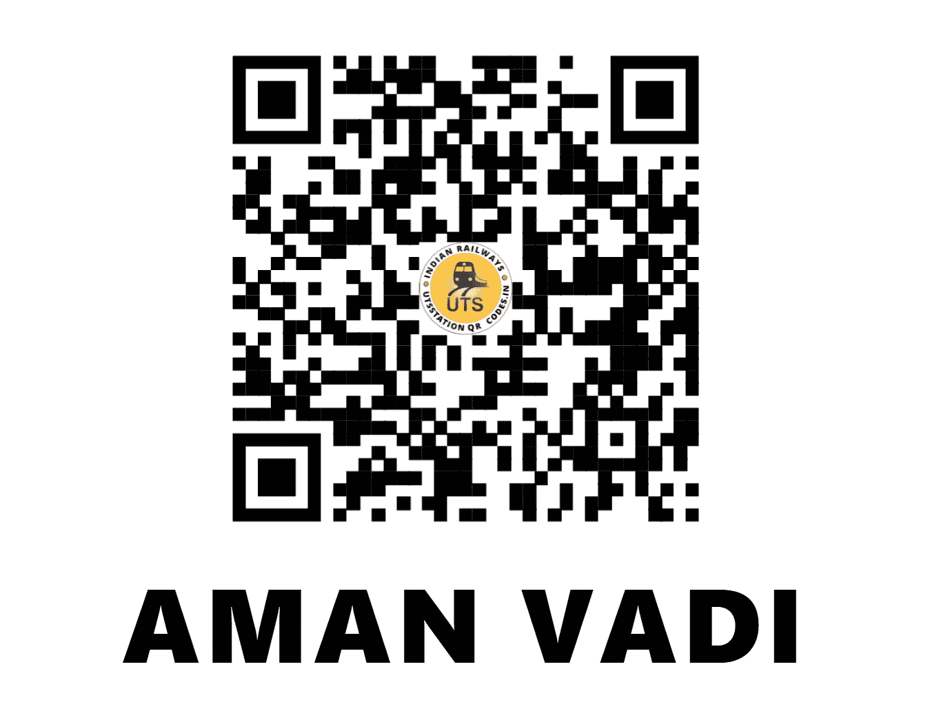 UTS QR Code for AMAN VADI - AMW (SC - MAHARASHTRA)