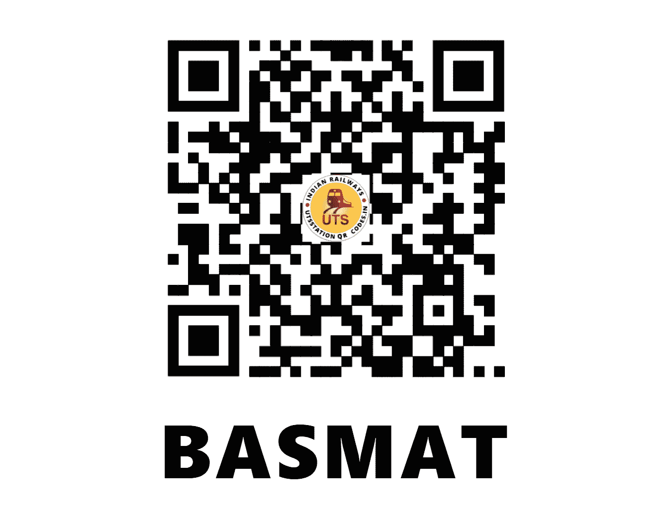 UTS QR Code for BASMAT - BMF (SC - MAHARASHTRA)
