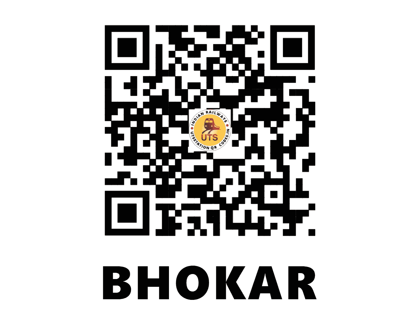 UTS QR Code for BHOKAR - BOKR (SC - MAHARASHTRA)
