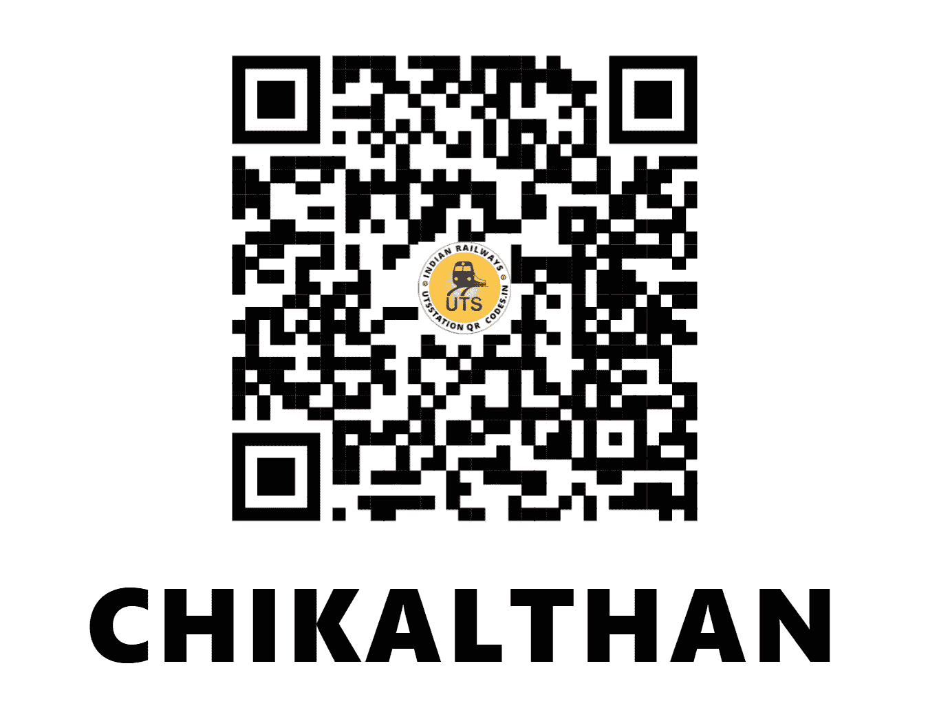 UTS QR Code for CHIKALTHAN - CTH (SC - MAHARASHTRA)
