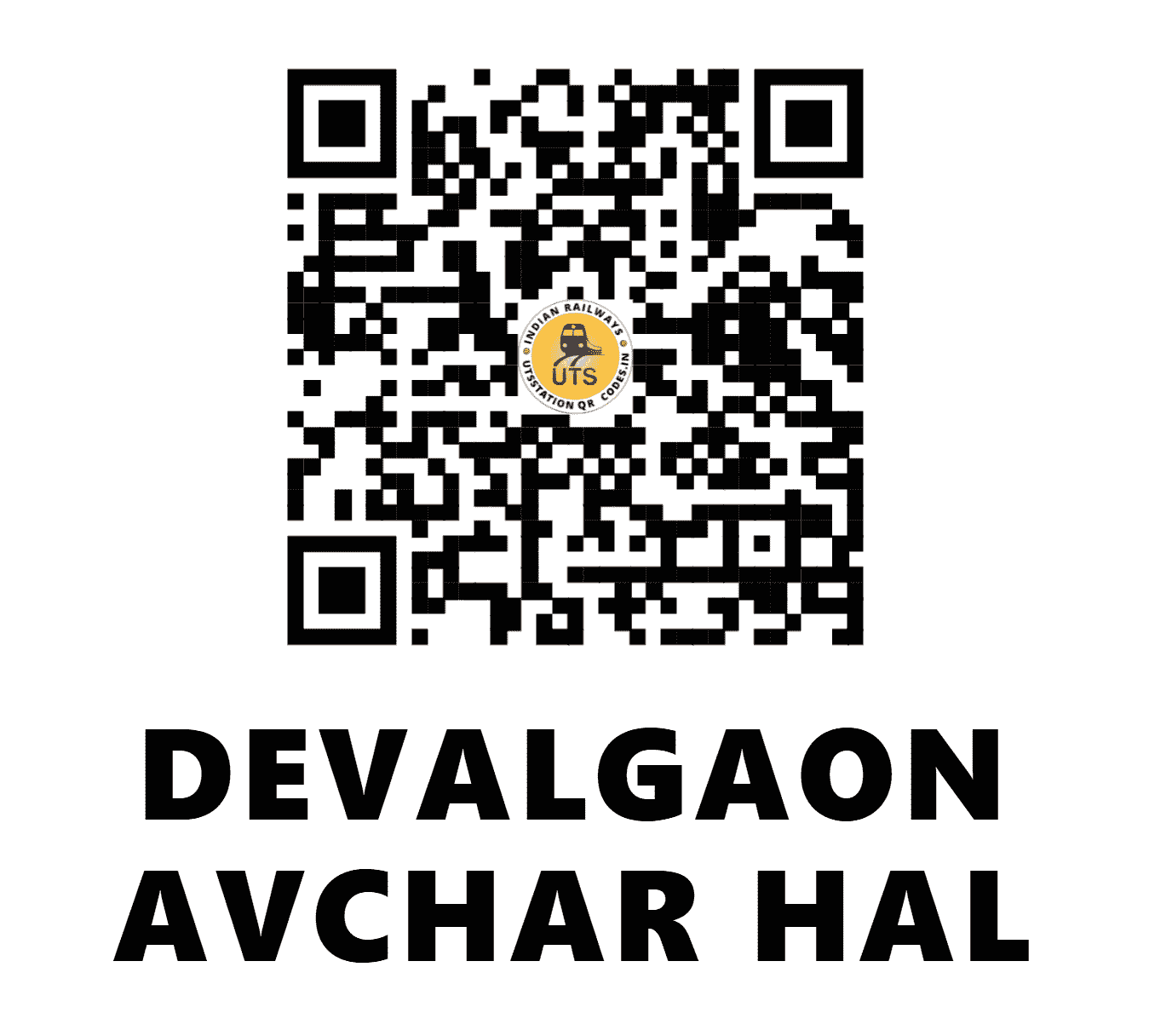 UTS QR Code for DEVALGAON AVCHAR HAL - DAV (SC - MAHARASHTRA)